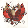 etching of cardinals gathered in the shape of a heart