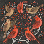 a gathering of cardinals in a circle