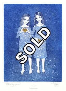 TWINS #37, an etching by Marina Terauds